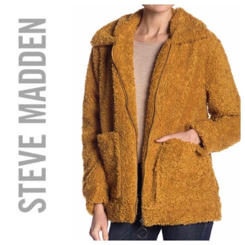 𝅺Steve Madden Faux Shearling Teddy Jacket NWT